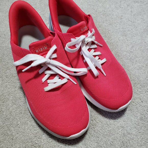 KIZIK Athens Easy Slip-On Sneakers Shoes Breathable Red Women's 12.5W Men's 11W - Picture 5 of 11